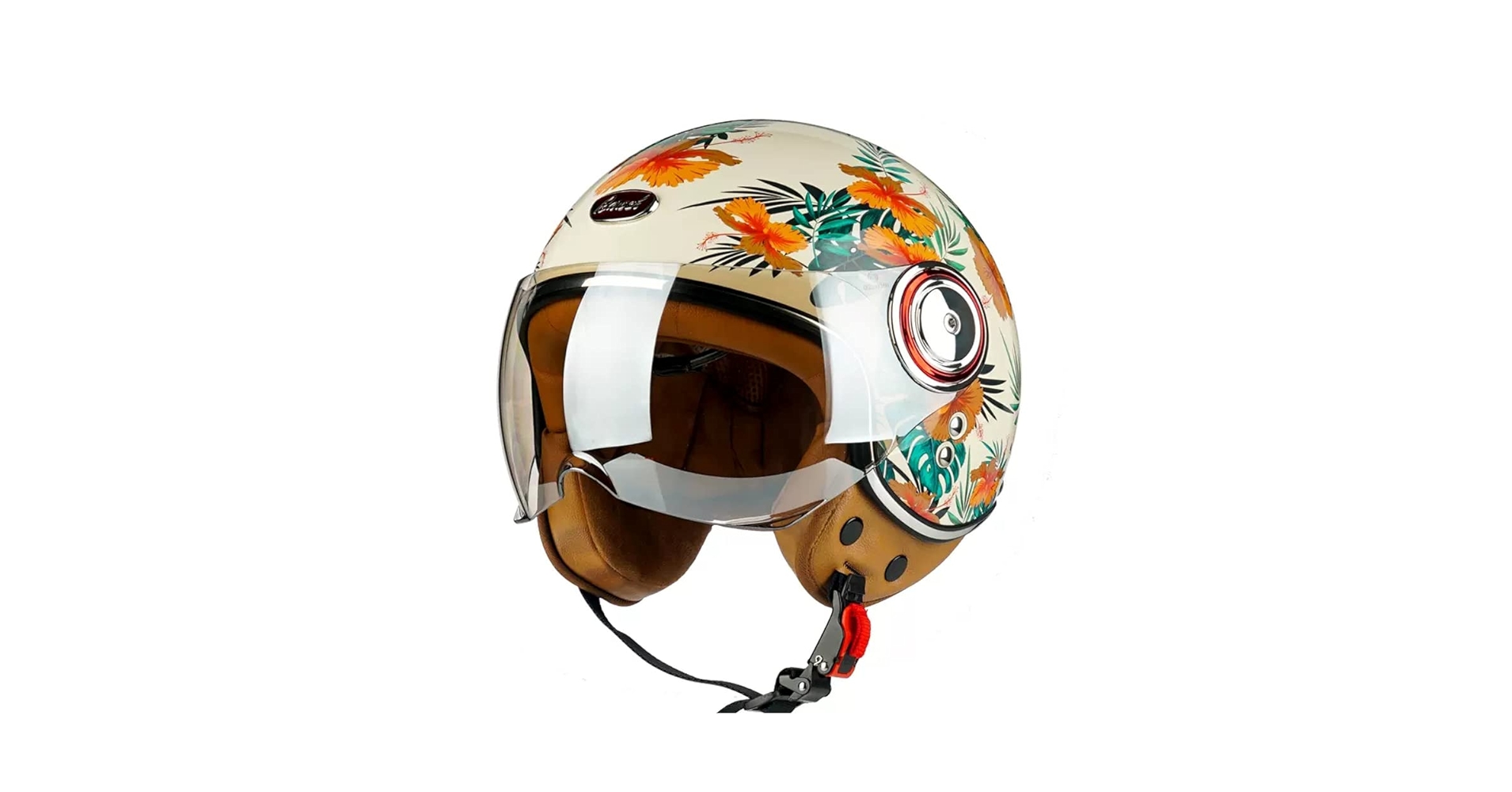 Amazon.com: Vespa Motorcycle Helmet DOT Approved, Retro 3/4